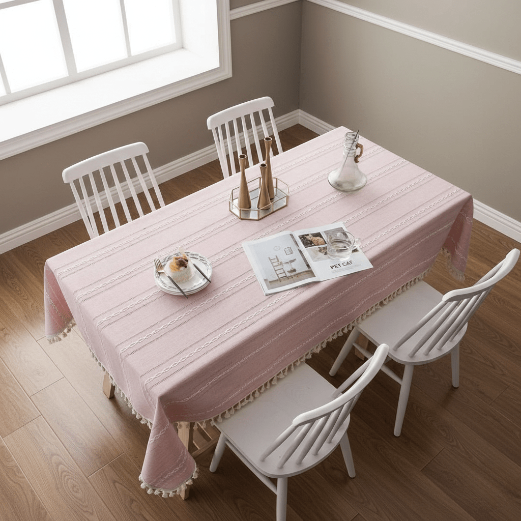 Hom & Ember – Luxurious Cotton and Linen Tablecloth for a Stylish Dining Room - Hom & Ember