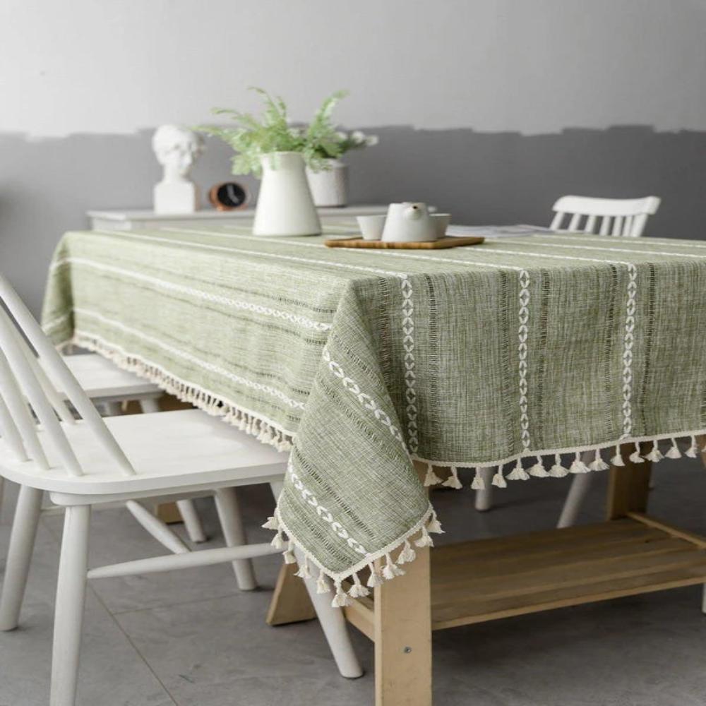 Hom & Ember – Luxurious Cotton and Linen Tablecloth for a Stylish Dining Room - Hom & Ember