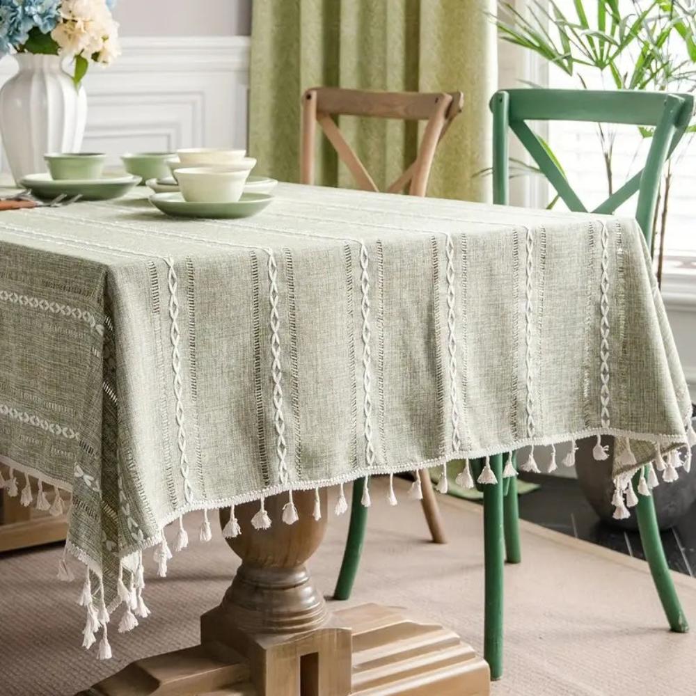 Hom & Ember – Luxurious Cotton and Linen Tablecloth for a Stylish Dining Room - Hom & Ember