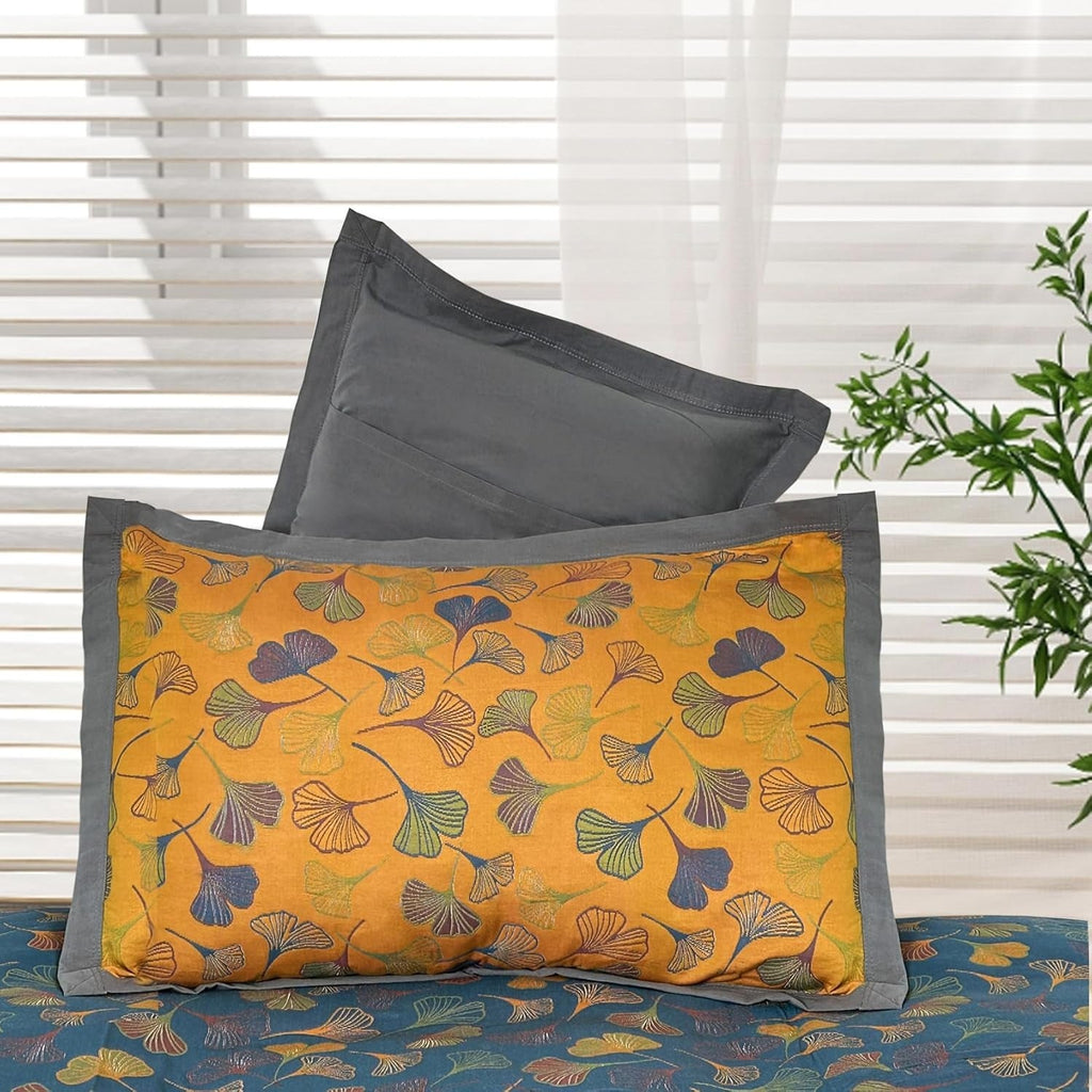 Hom & Ember – Luxurious Ginkgo Leaf Cotton Pillowcases for a Serene Ambiance - Hom & Ember
