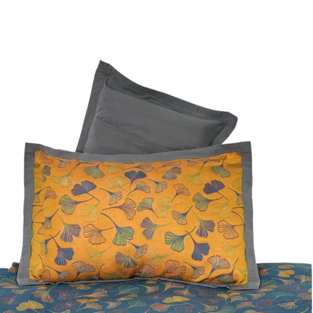 Hom & Ember – Luxurious Ginkgo Leaf Cotton Pillowcases for a Serene Ambiance - Hom & Ember