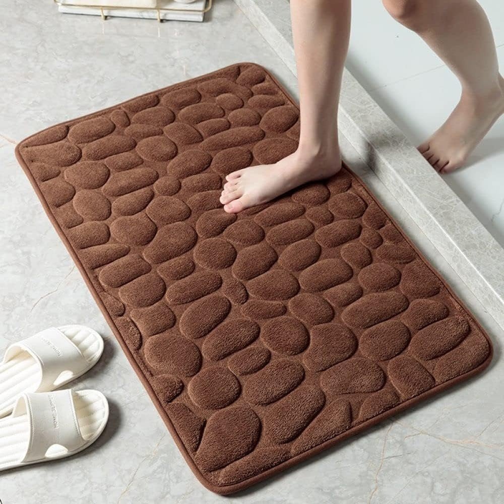Hom & Ember – Luxurious Non - Slip Quick - Drying Bath Mat for a Serene Ambiance - Hom & Ember