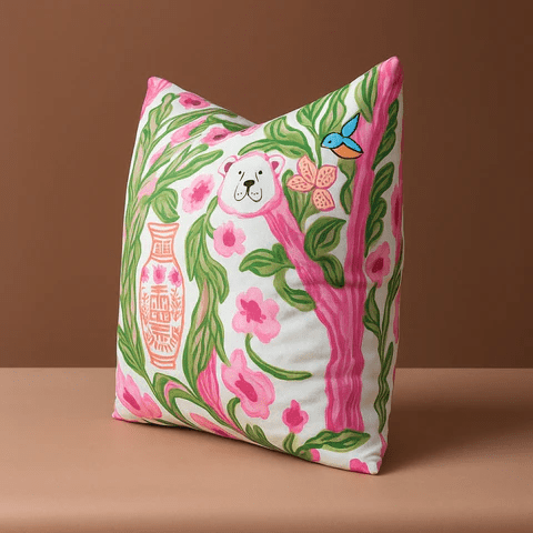 Hom & Ember – Luxurious Pink Dog Cushion Cover for a Cozy Retreat - Hom & Ember