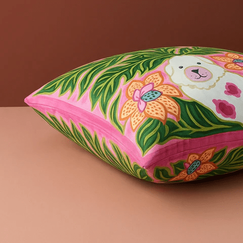 Hom & Ember – Luxurious Pink Dog Cushion Cover for a Cozy Retreat - Hom & Ember