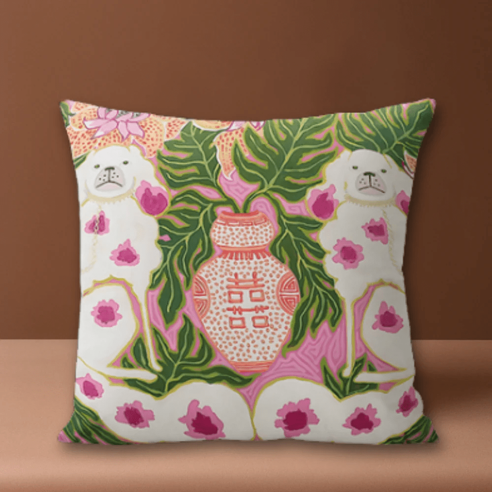 Hom & Ember – Luxurious Pink Dog Cushion Cover for a Cozy Retreat - Hom & Ember