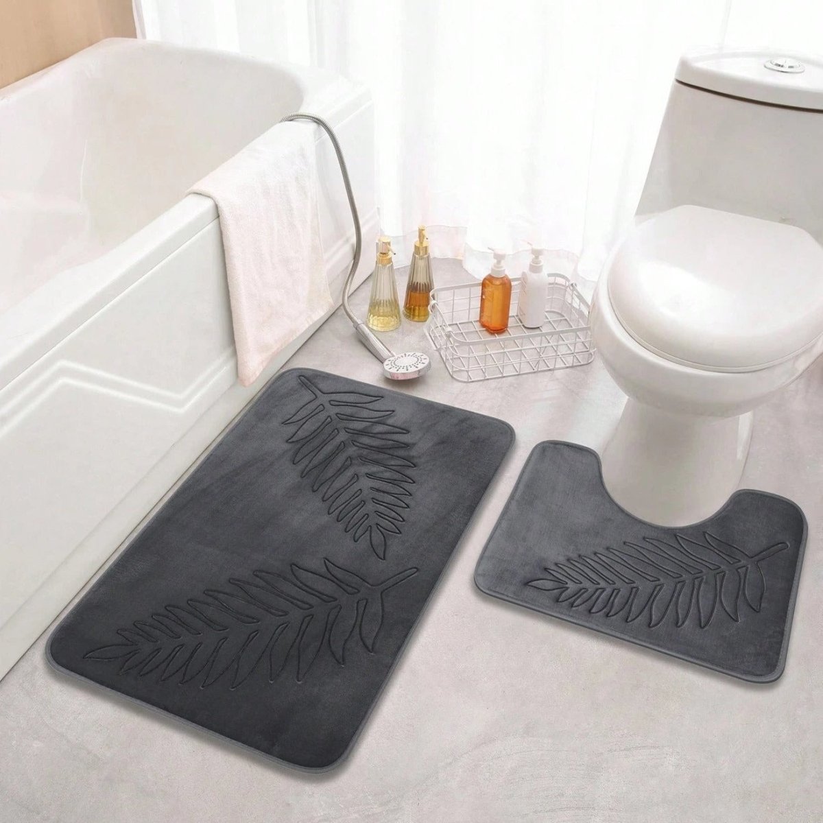 Hom & Ember – Luxurious Quick - Drying Bath Mat Set for Elegant Spaces and Serene Atmosphere - Hom & Ember