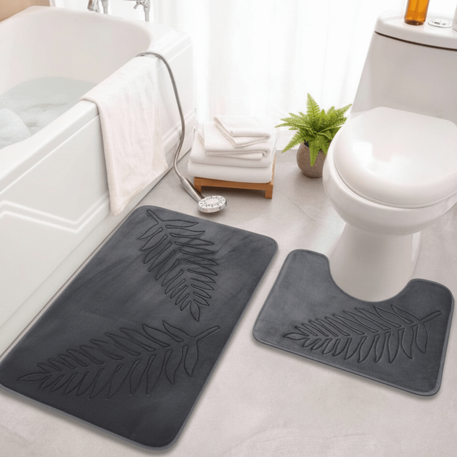 Hom & Ember – Luxurious Quick - Drying Bath Mat Set for Elegant Spaces and Serene Atmosphere - Hom & Ember
