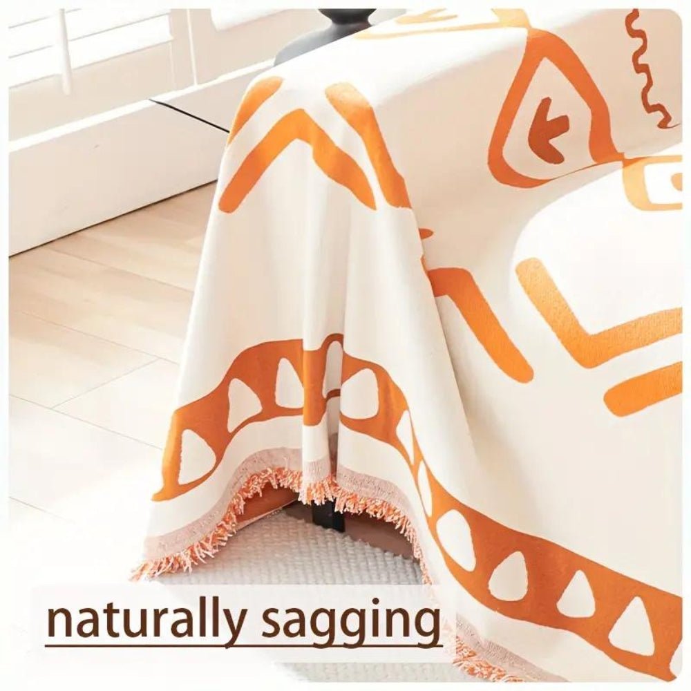 Hom & Ember – Luxurious Reversible Sofa Cover in Bohemian Style for a Serene Ambiance - Hom & Ember