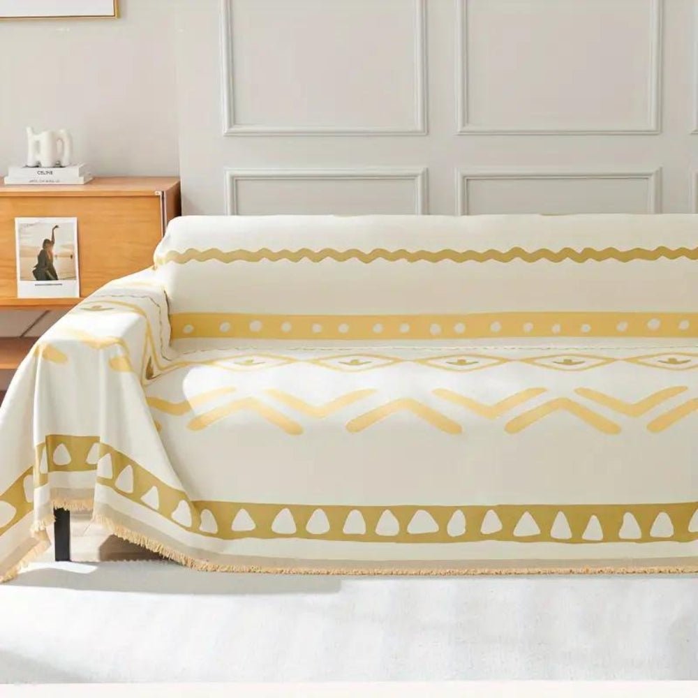 Hom & Ember – Luxurious Reversible Sofa Cover in Bohemian Style for a Serene Ambiance - Hom & Ember