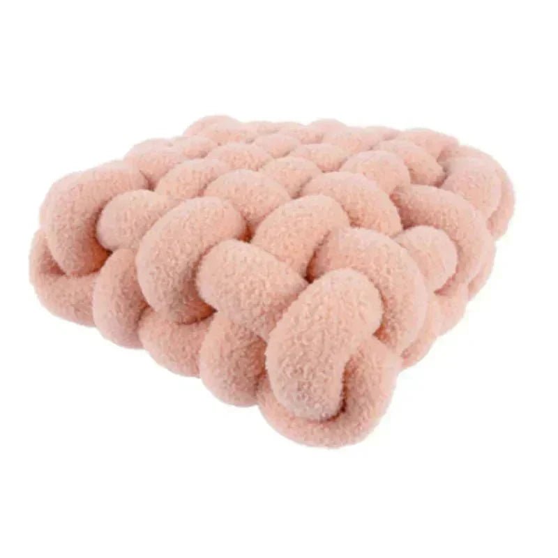 Hom & Ember – Luxurious Textured Nordic Knot Cushion in Vibrant Hues for a Serene Ambiance - Hom & Ember