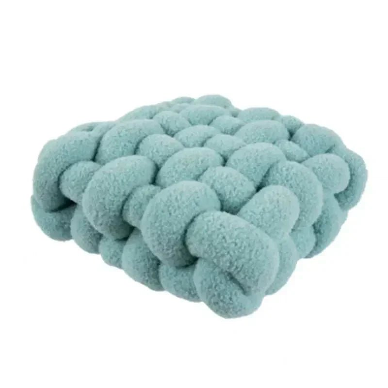 Hom & Ember – Luxurious Textured Nordic Knot Cushion in Vibrant Hues for a Serene Ambiance - Hom & Ember