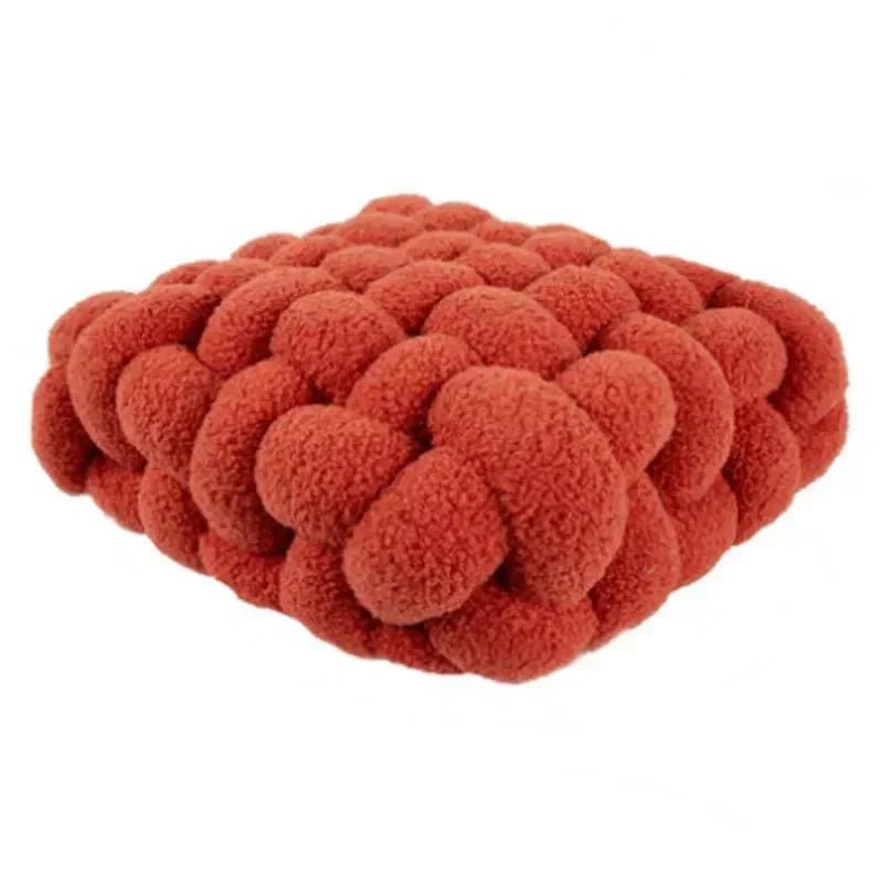 Hom & Ember – Luxurious Textured Nordic Knot Cushion in Vibrant Hues for a Serene Ambiance - Hom & Ember