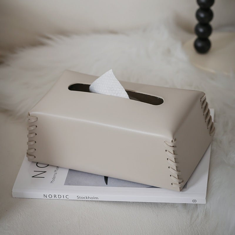 Hom & Ember – Luxury Leather Tissue Box for a Stylish and Practical Home Accessory - Hom & Ember