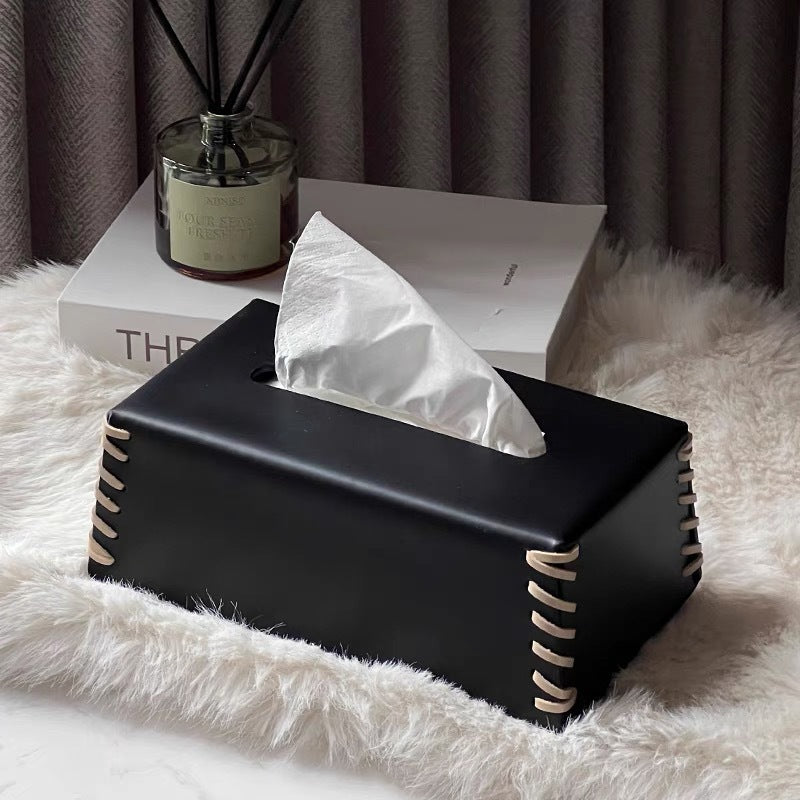 Hom & Ember – Luxury Leather Tissue Box for a Stylish and Practical Home Accessory - Hom & Ember