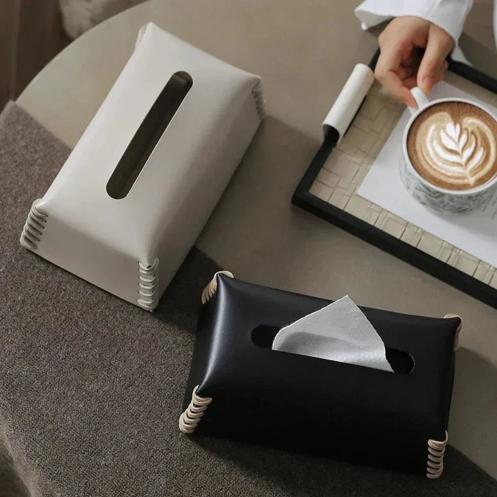 Hom & Ember – Luxury Leather Tissue Box for a Stylish and Practical Home Accessory - Hom & Ember
