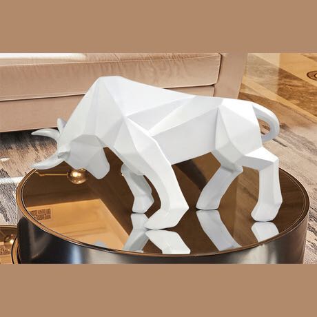 Hom & Ember – Majestic Charging Bull Sculpture for a Bold Statement in Any Space - Hom & Ember