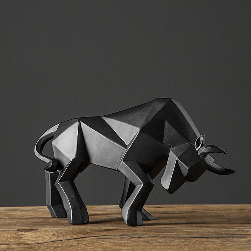 Hom & Ember – Majestic Charging Bull Sculpture for a Bold Statement in Any Space - Hom & Ember