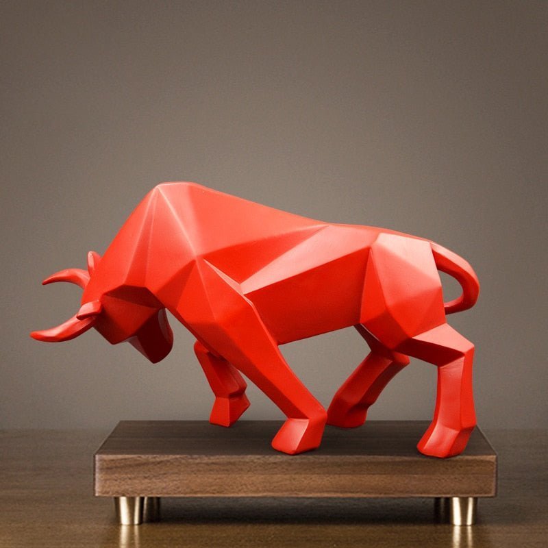 Hom & Ember – Majestic Charging Bull Sculpture for a Bold Statement in Any Space - Hom & Ember