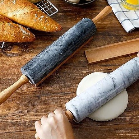 Hom & Ember – Marble Rolling Pin for Effortless Baking with Timeless Elegance - Hom & Ember
