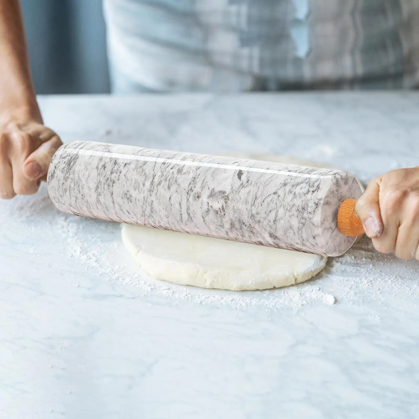 Hom & Ember – Marble Rolling Pin for Effortless Baking with Timeless Elegance - Hom & Ember