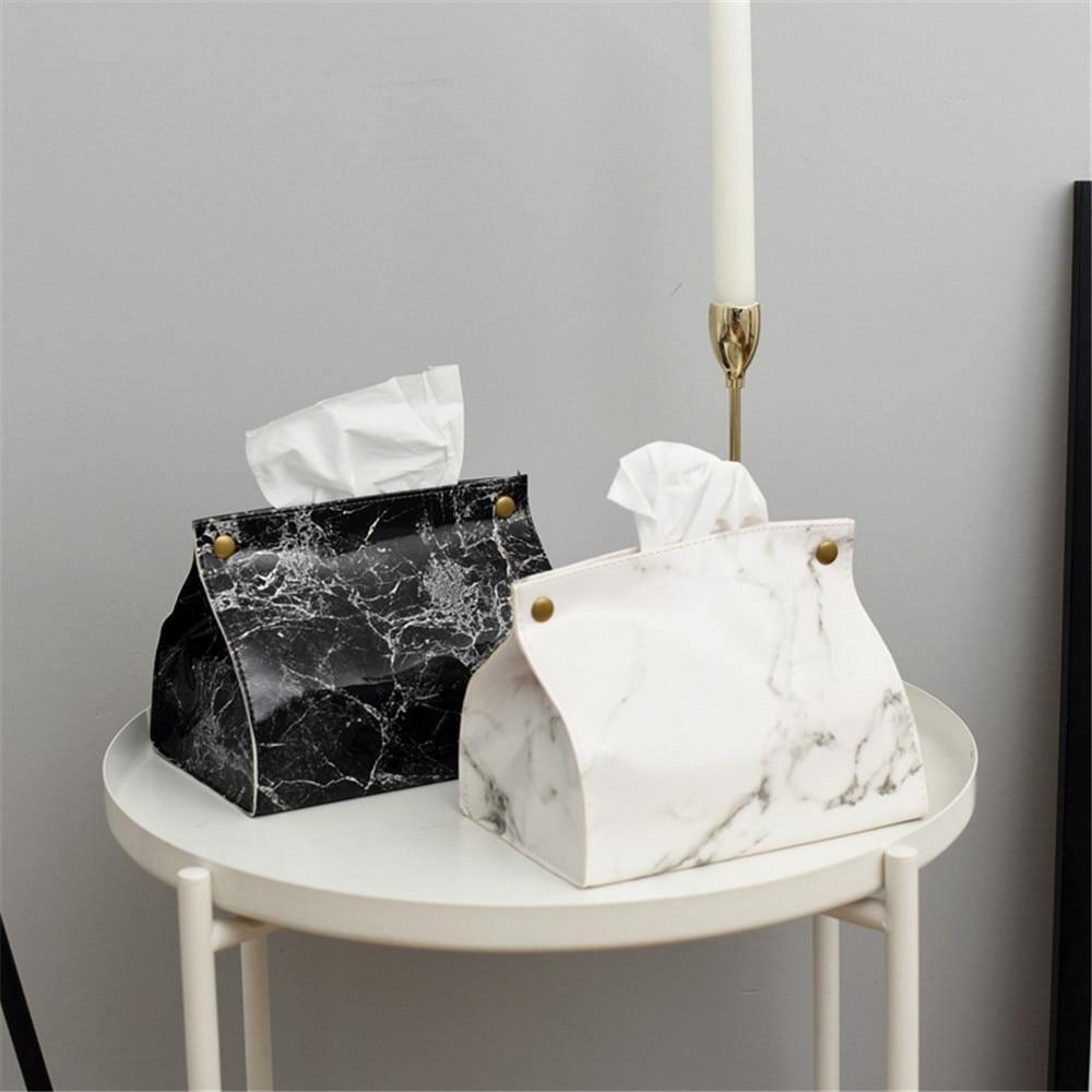 Hom & Ember – Marbled Tissue Box - Hom & Ember