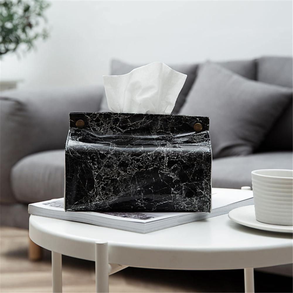 Hom & Ember – Marbled Tissue Box - Hom & Ember