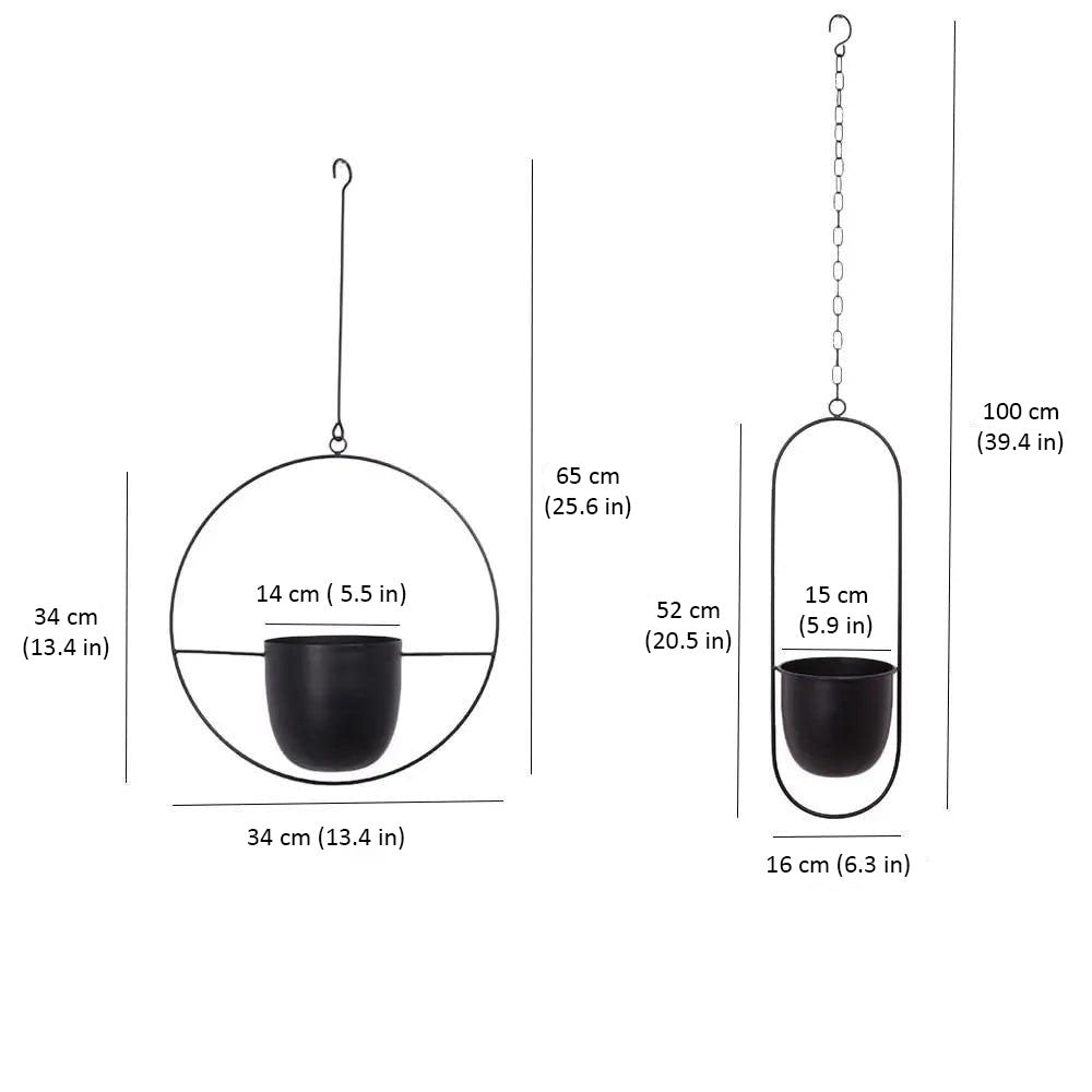 Hom & Ember – Metal Hanging Pot - Hom & Ember
