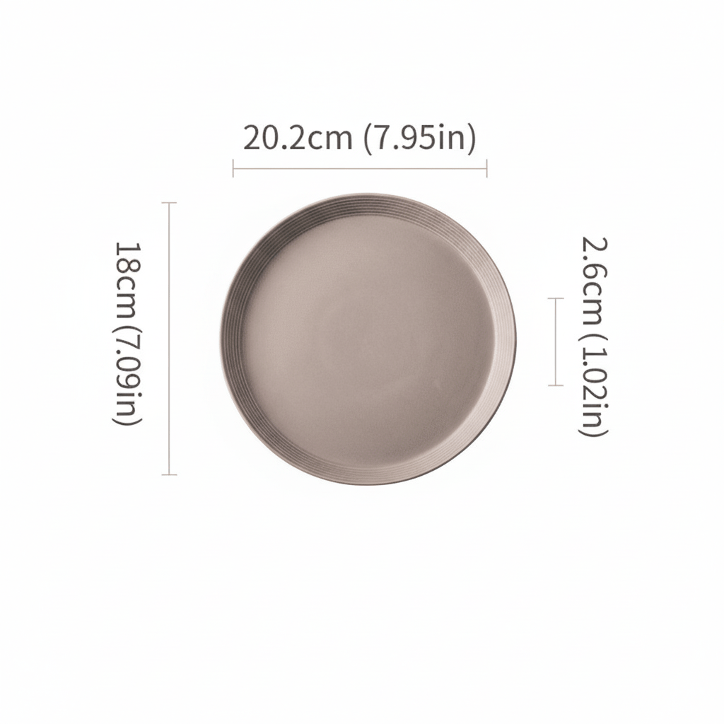 Hom & Ember – Minimalist Ceramic Dinner Plate for a Chic Dining Experience - Hom & Ember