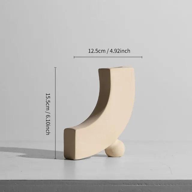 Hom & Ember – Minimalist Ceramic Vase - Hom & Ember