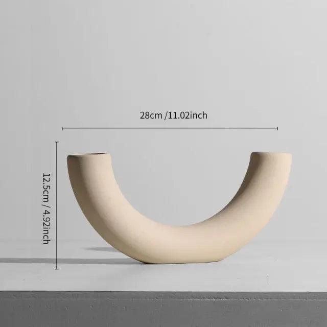 Hom & Ember – Minimalist Ceramic Vase - Hom & Ember