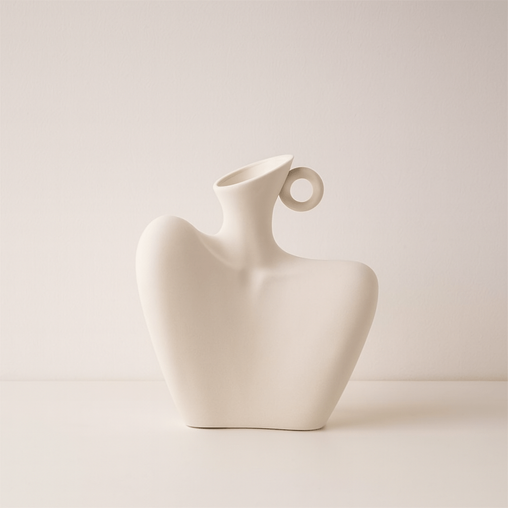 Hom & Ember – Minimalist Curve Ceramic Vase - Hom & Ember