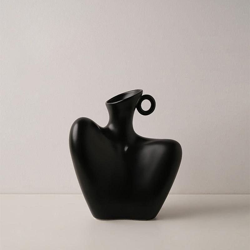 Hom & Ember – Minimalist Curve Ceramic Vase - Hom & Ember