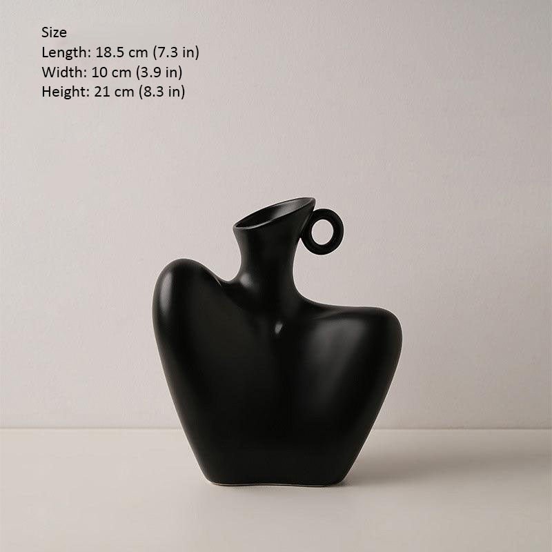 Hom & Ember – Minimalist Curve Ceramic Vase - Hom & Ember