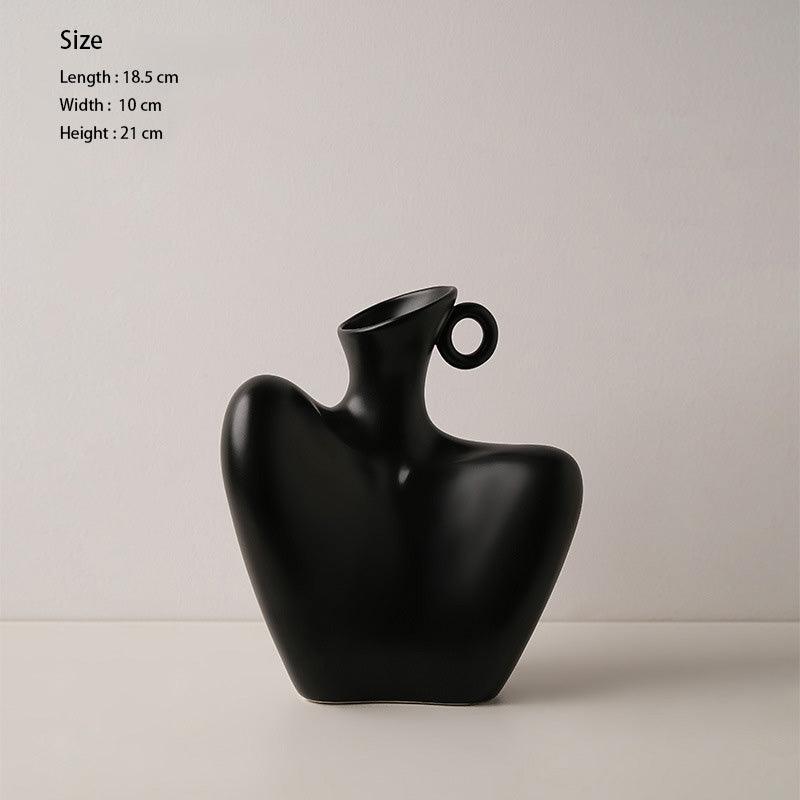 Hom & Ember – Minimalist Curve Ceramic Vase - Hom & Ember