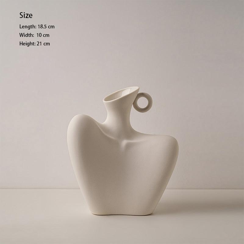 Hom & Ember – Minimalist Curve Ceramic Vase - Hom & Ember