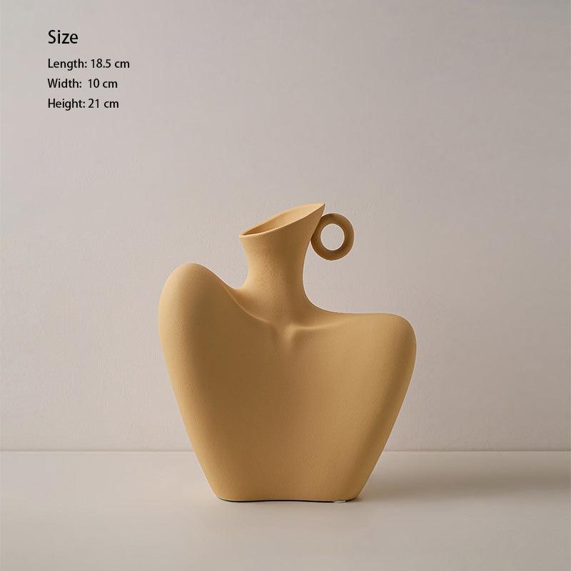 Hom & Ember – Minimalist Curve Ceramic Vase - Hom & Ember