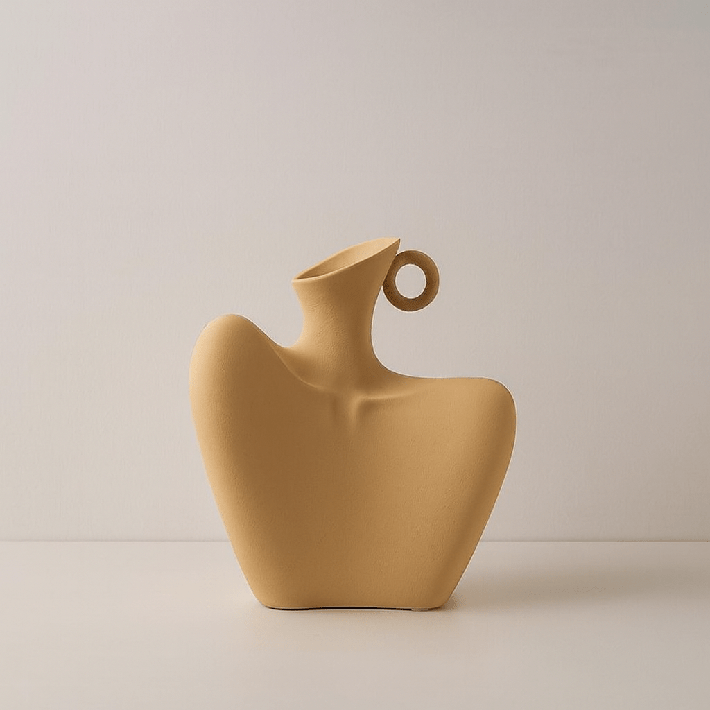 Hom & Ember – Minimalist Curve Ceramic Vase - Hom & Ember