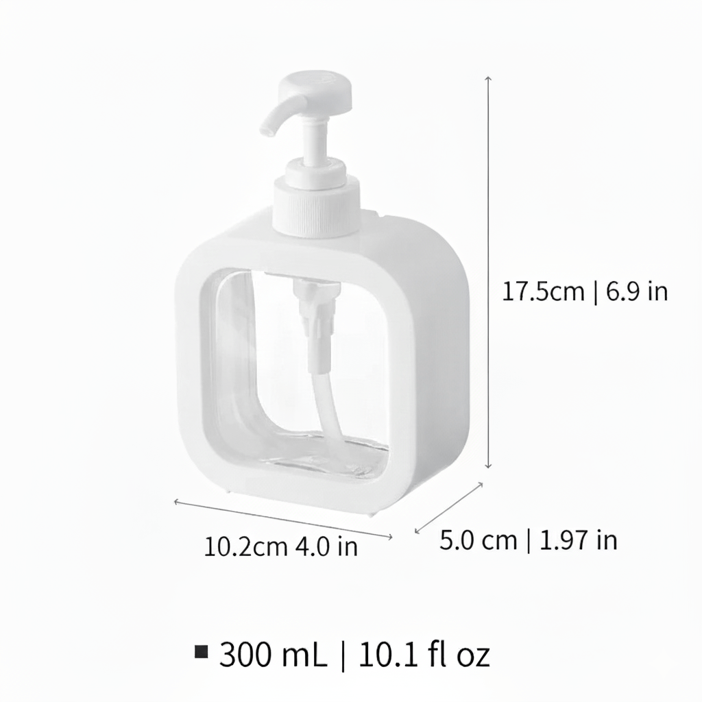Hom & Ember – Minimalist Soap Dispenser in Elegant White for a Clean and Serene Look - Hom & Ember