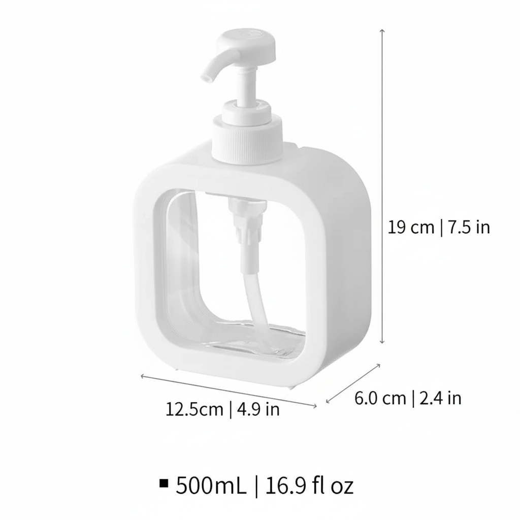 Hom & Ember – Minimalist Soap Dispenser in Elegant White for a Clean and Serene Look - Hom & Ember