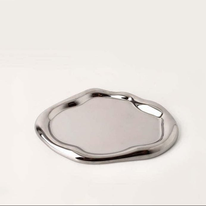 Hom & Ember – Minimalistic Chrome Trinket Dish - Hom & Ember