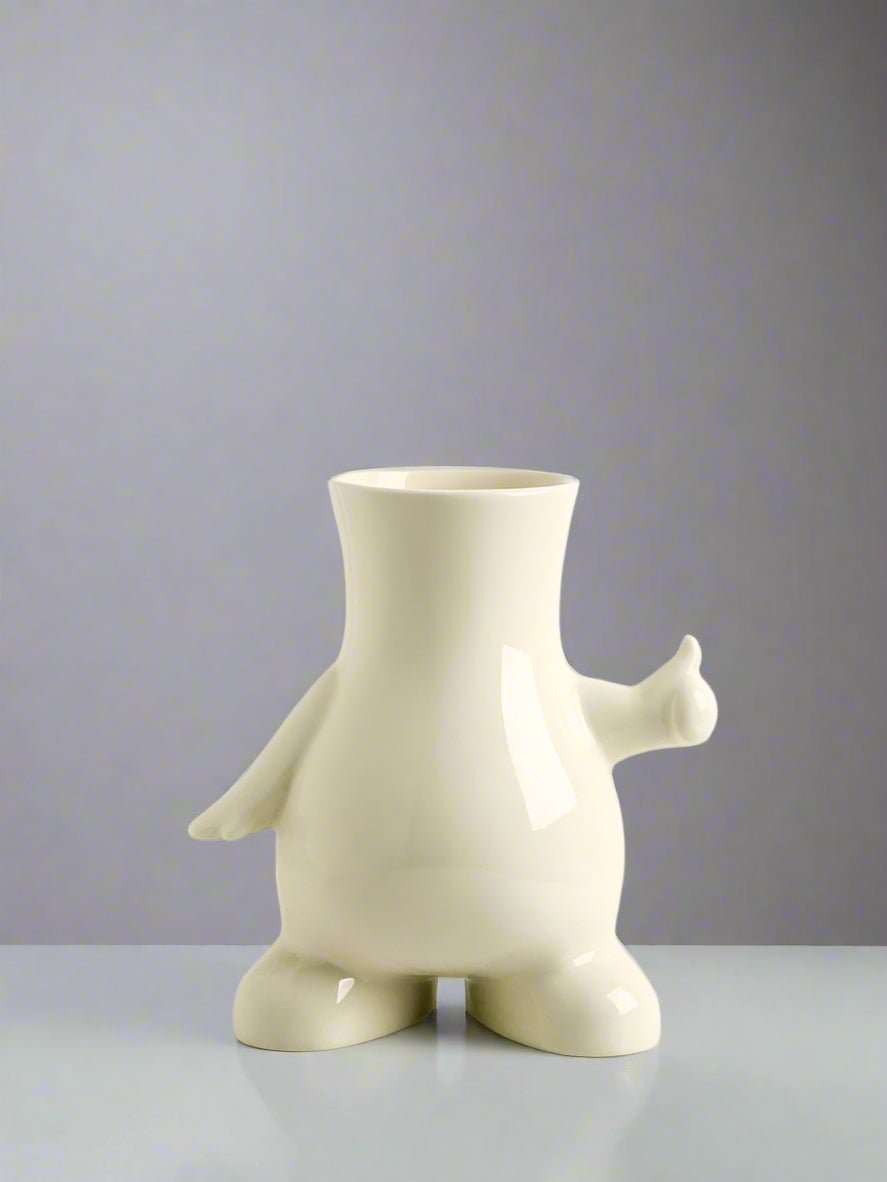 Hom & Ember – Modern Art Deco Ceramic Vase - Hom & Ember