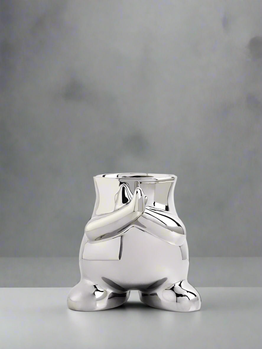 Hom & Ember – Modern Art Deco Ceramic Vase - Hom & Ember