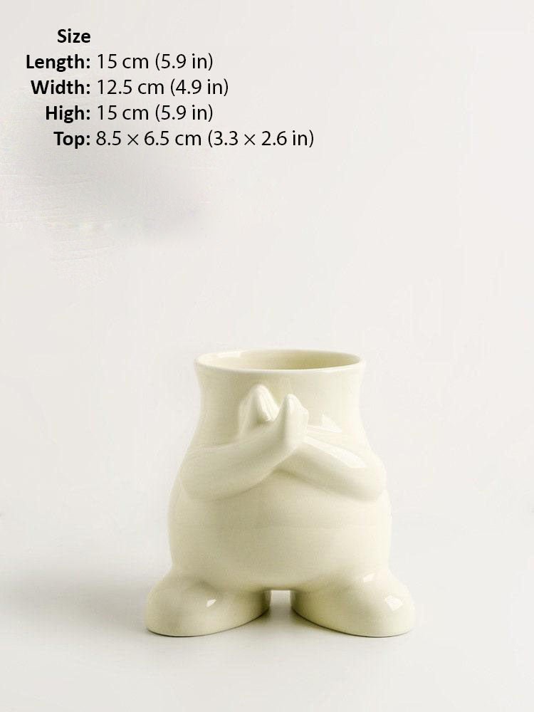 Hom & Ember – Modern Art Deco Ceramic Vase - Hom & Ember