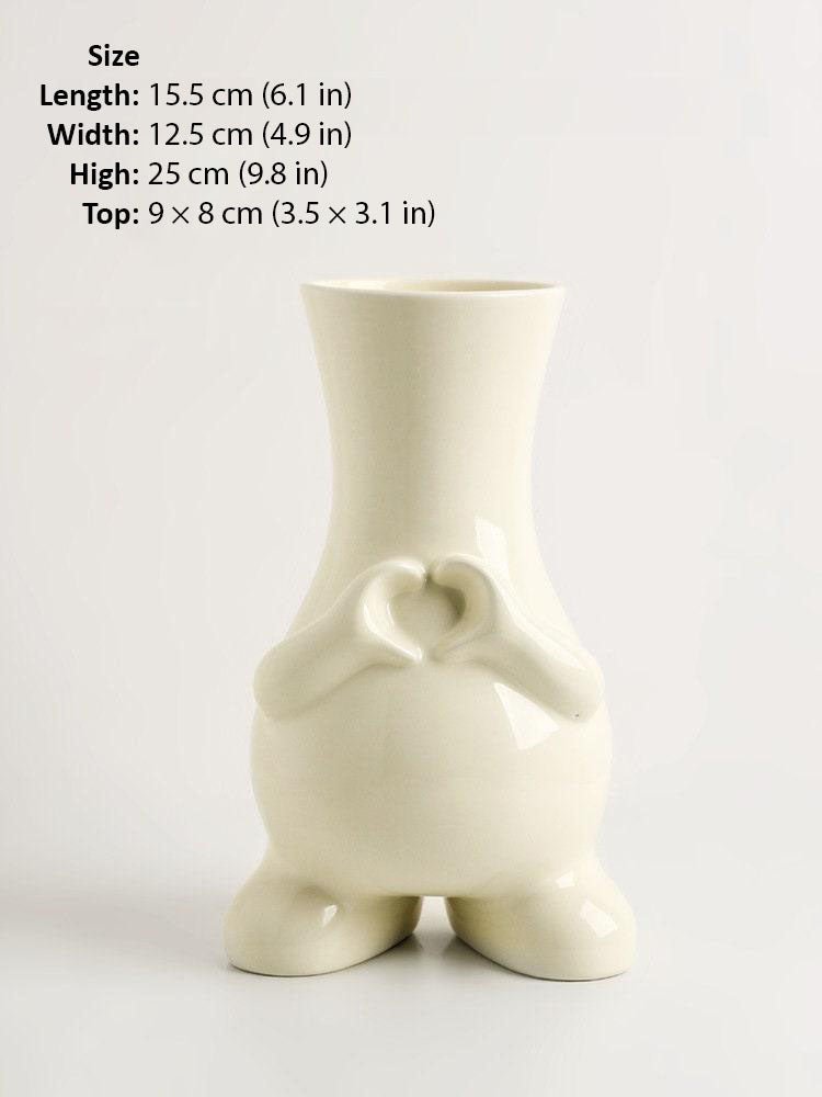 Hom & Ember – Modern Art Deco Ceramic Vase - Hom & Ember