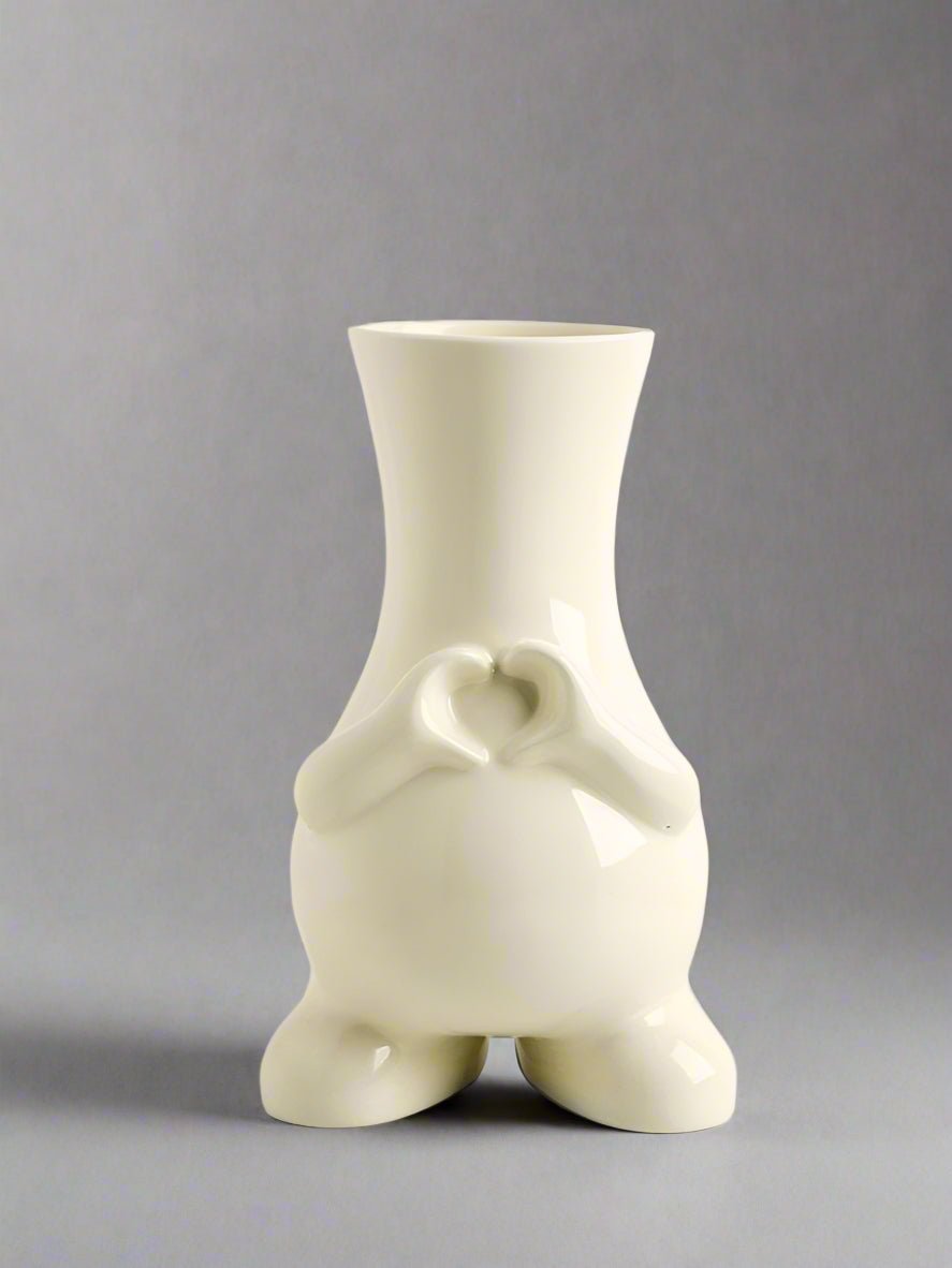 Hom & Ember – Modern Art Deco Ceramic Vase - Hom & Ember