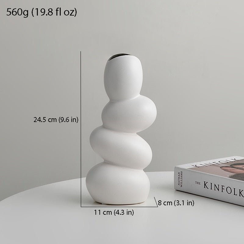 Hom & Ember – Modern Cobble Ceramic Vase - Hom & Ember