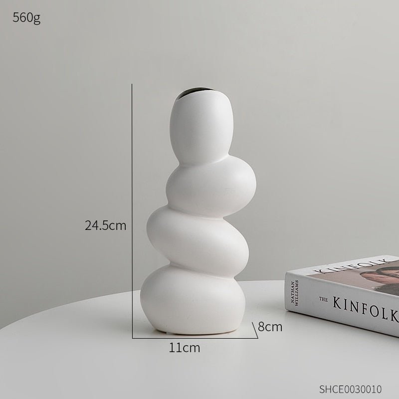 Hom & Ember – Modern Cobble Ceramic Vase - Hom & Ember