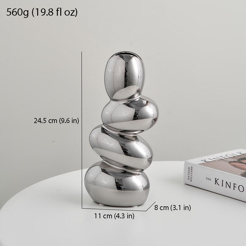 Hom & Ember – Modern Cobble Ceramic Vase - Hom & Ember