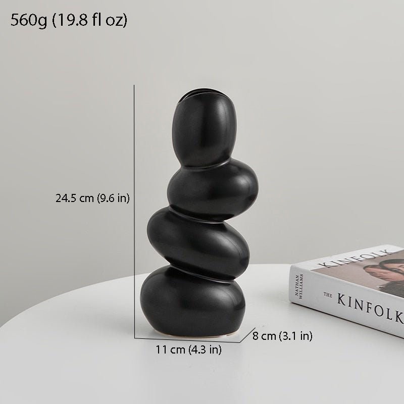 Hom & Ember – Modern Cobble Ceramic Vase - Hom & Ember