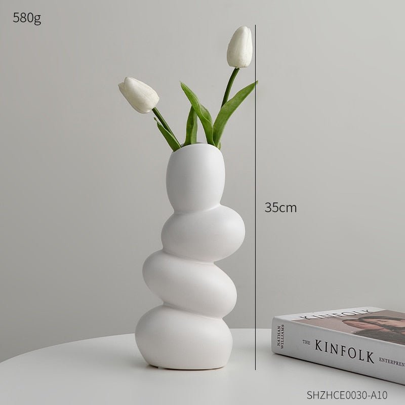 Hom & Ember – Modern Cobble Ceramic Vase - Hom & Ember